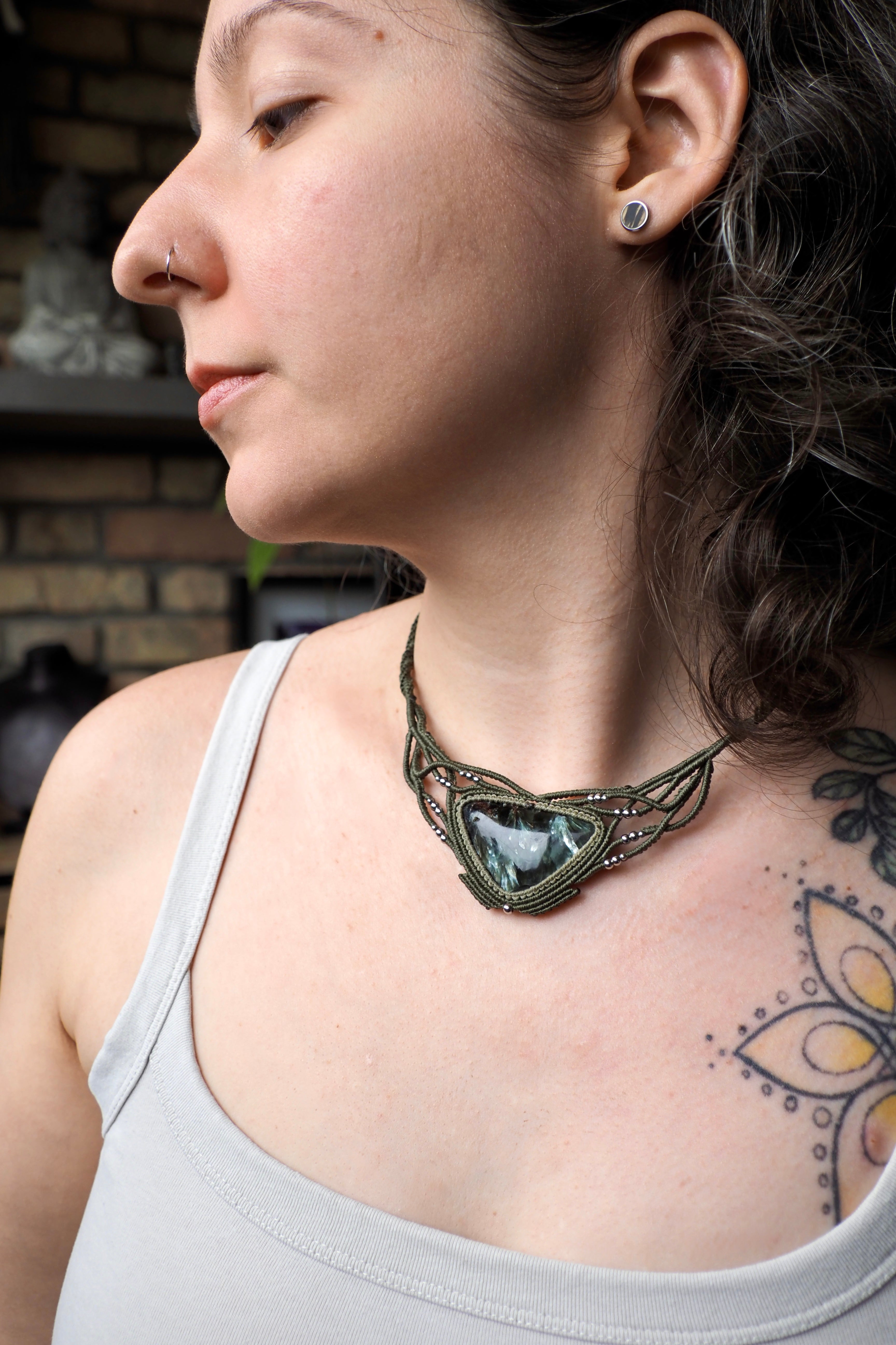 Seraphinite Triangle Necklace