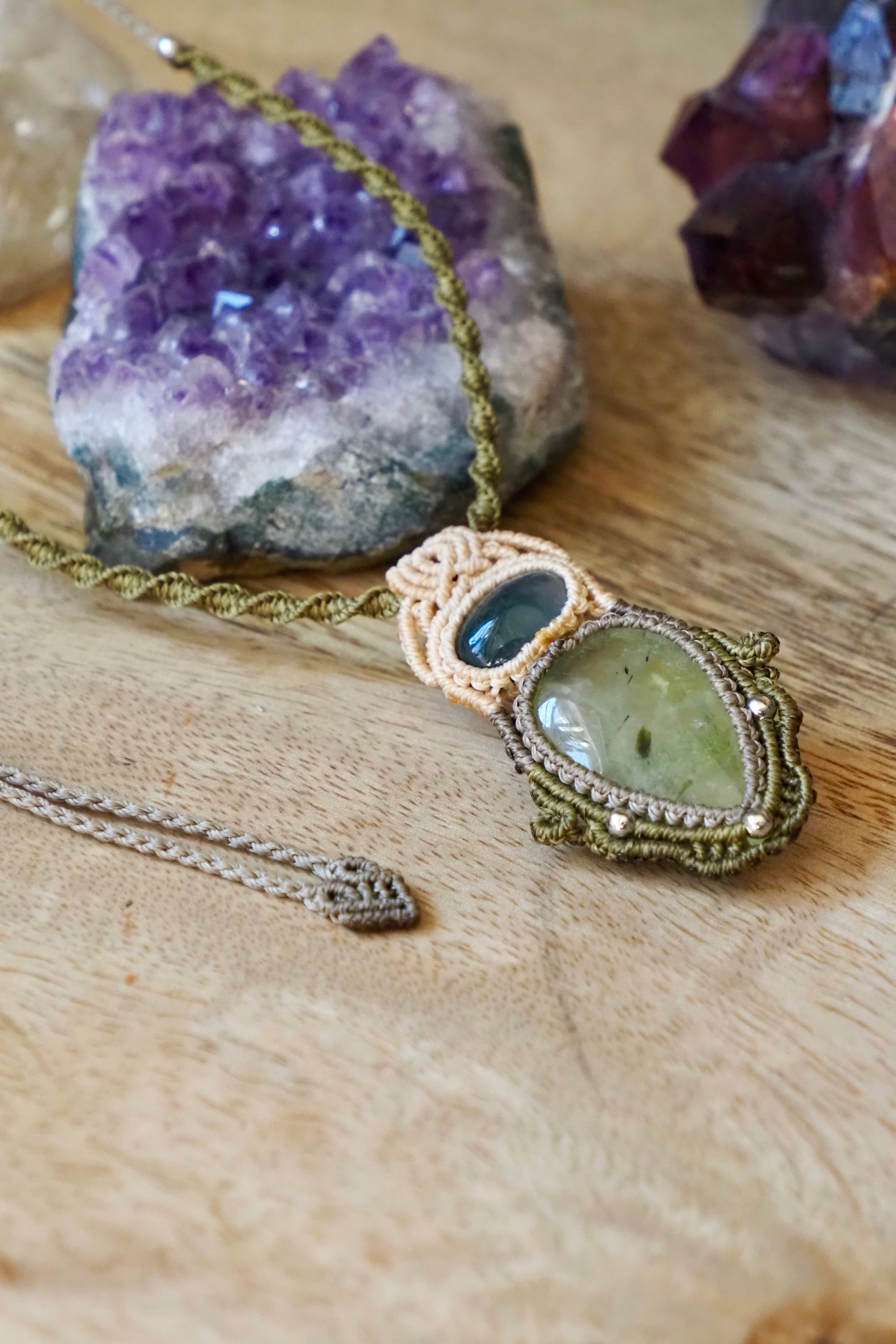 Prehnite § Moss Agate Necklace