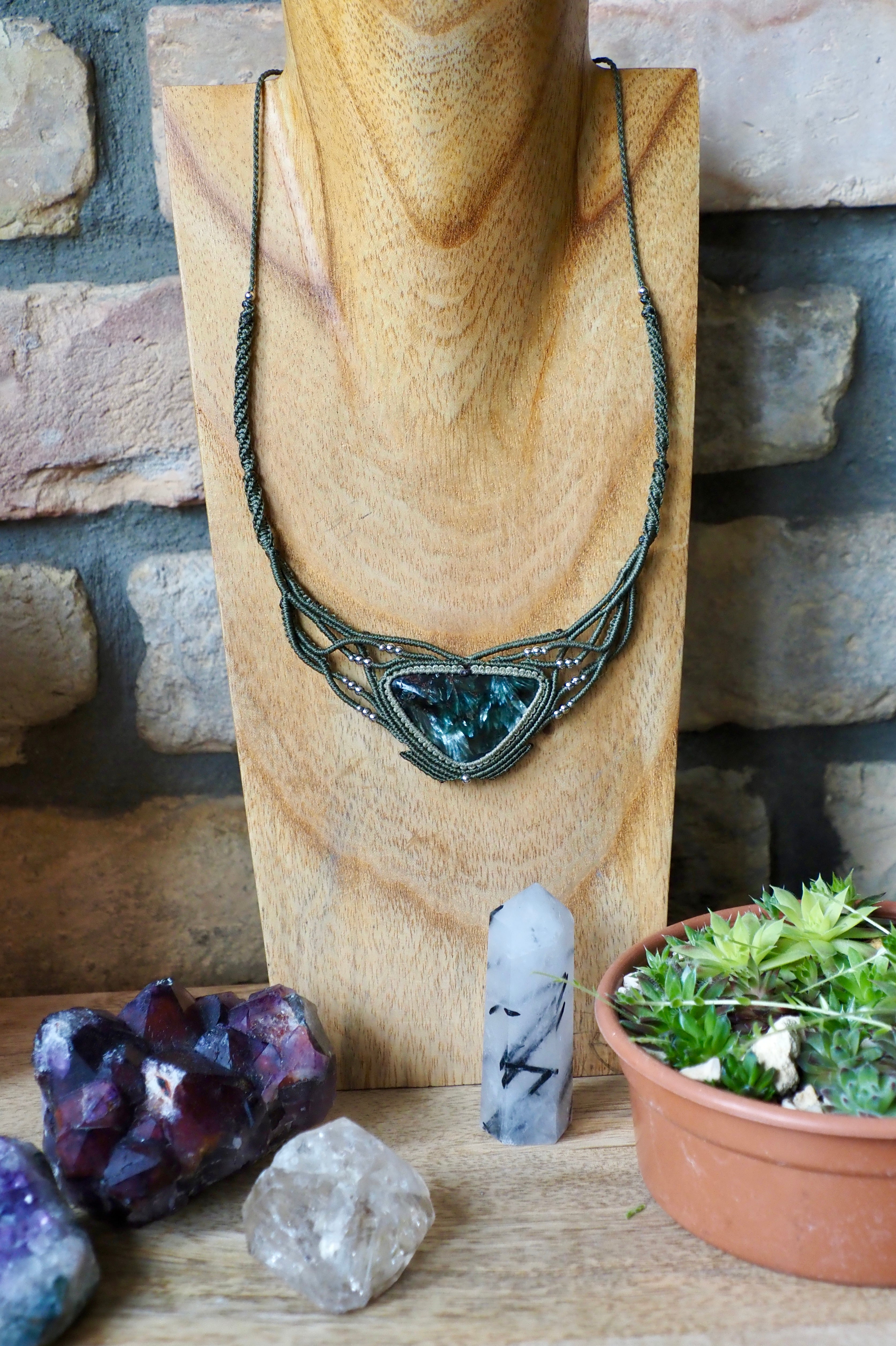 Seraphinite Triangle Necklace