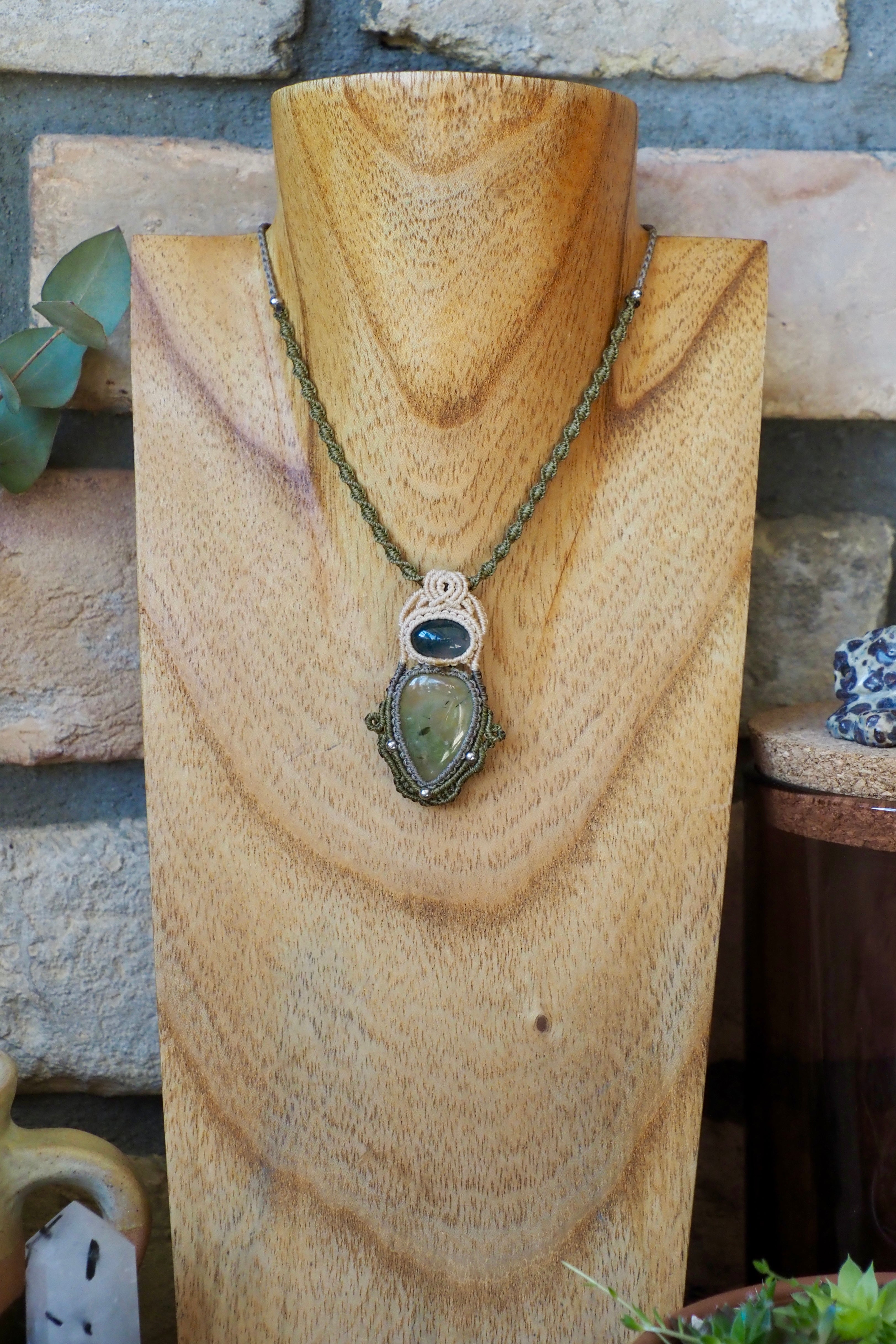Prehnite § Moss Agate Necklace