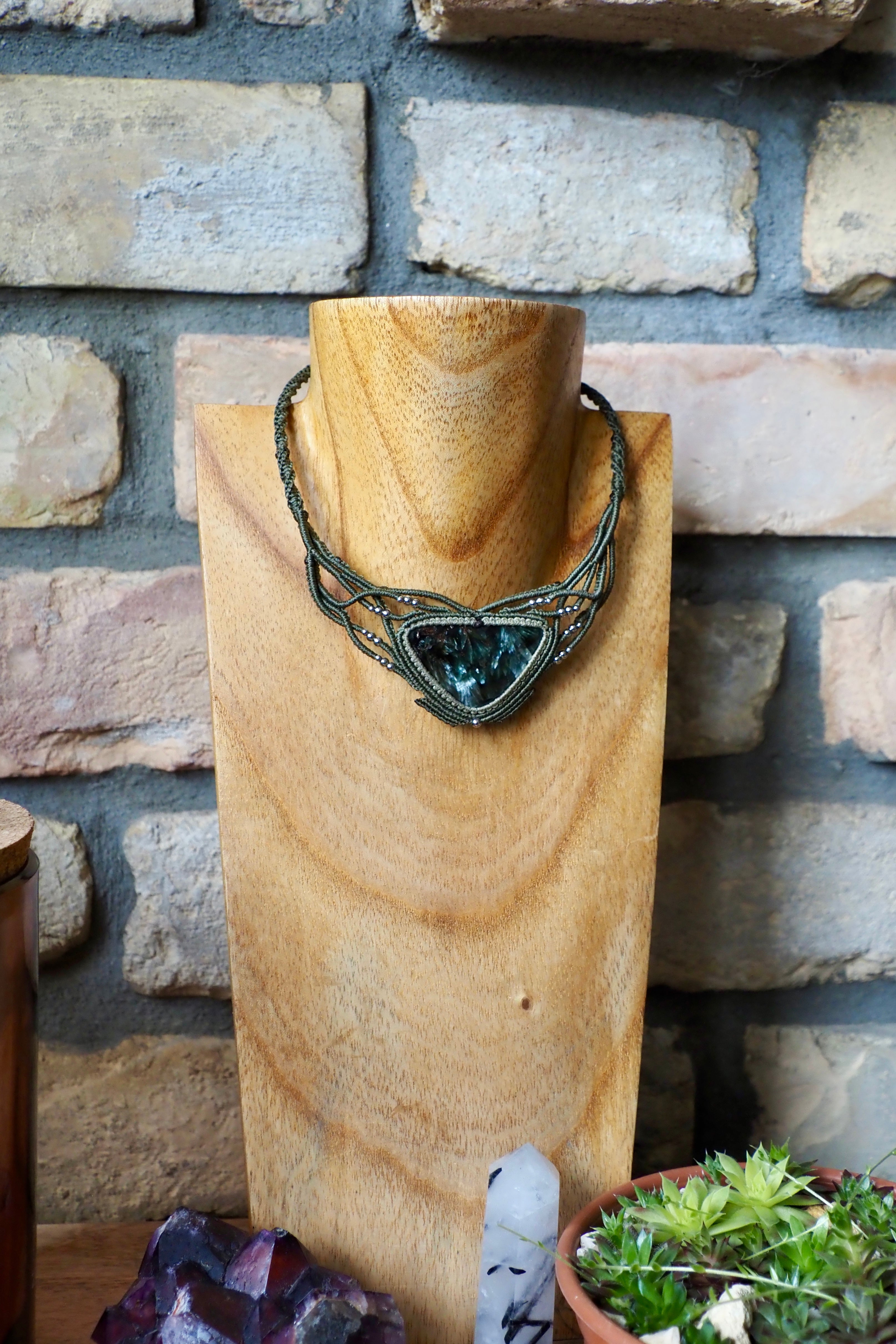 Seraphinite Triangle Necklace