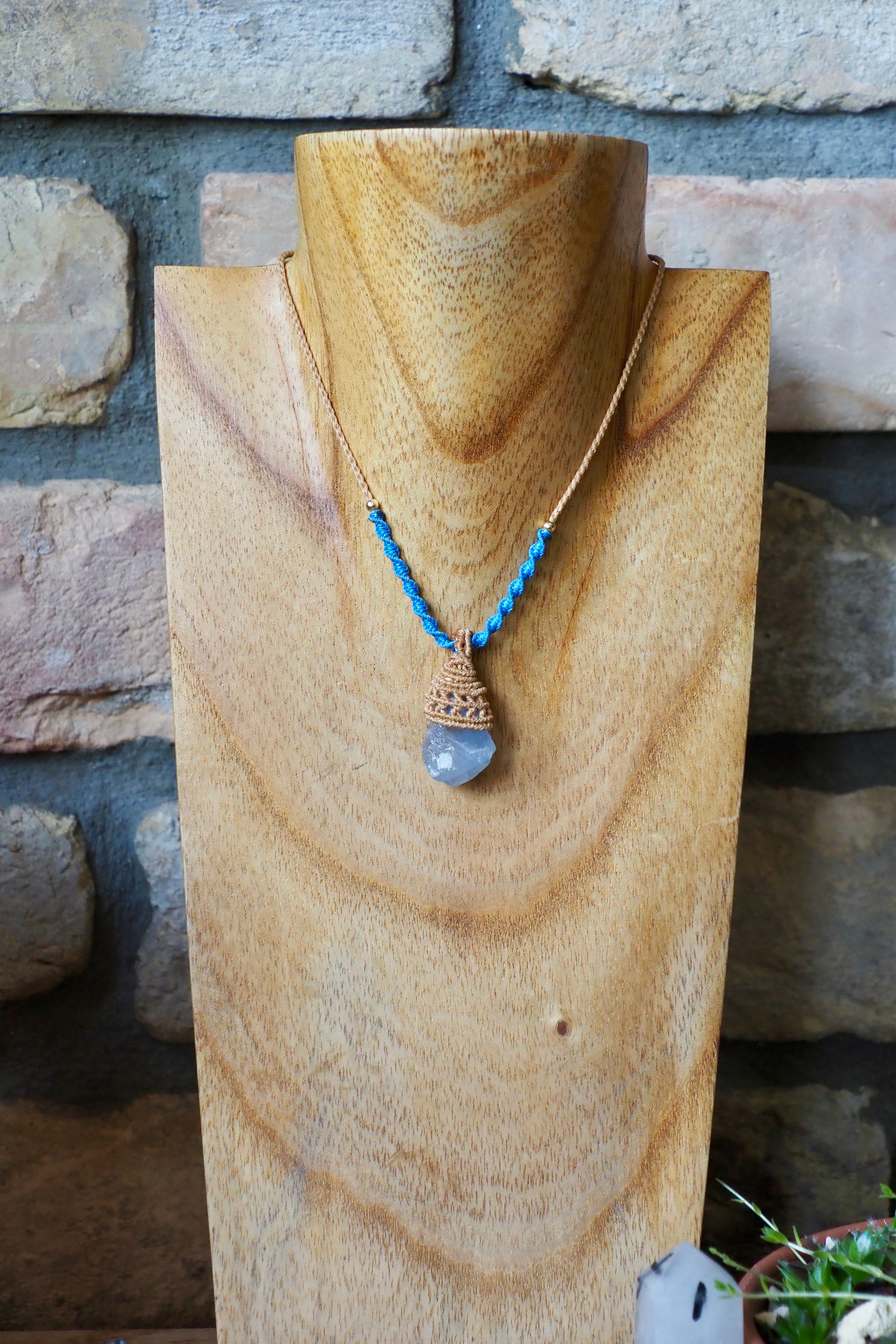 Raw Celestine Necklace