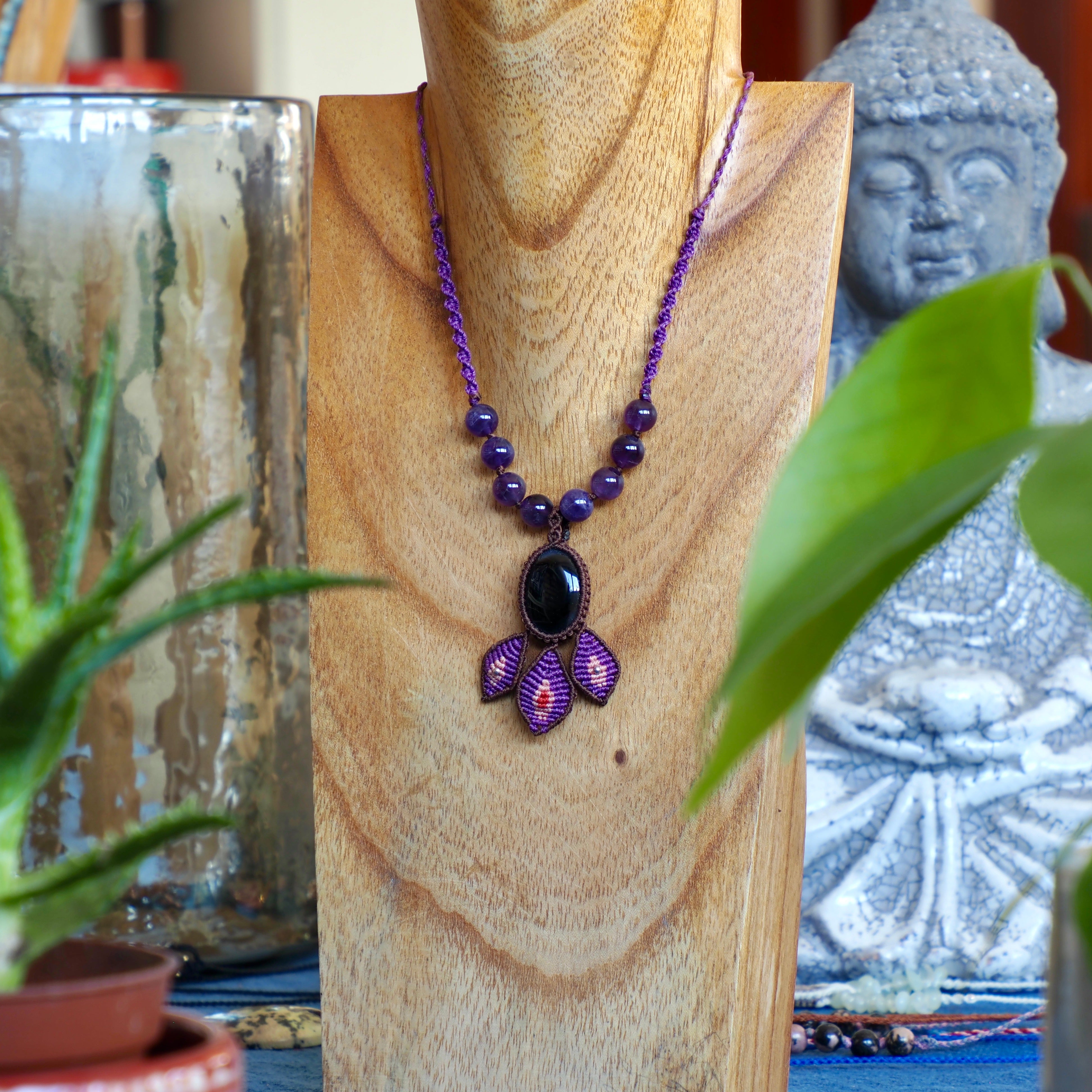 Purple Mayan Necklace