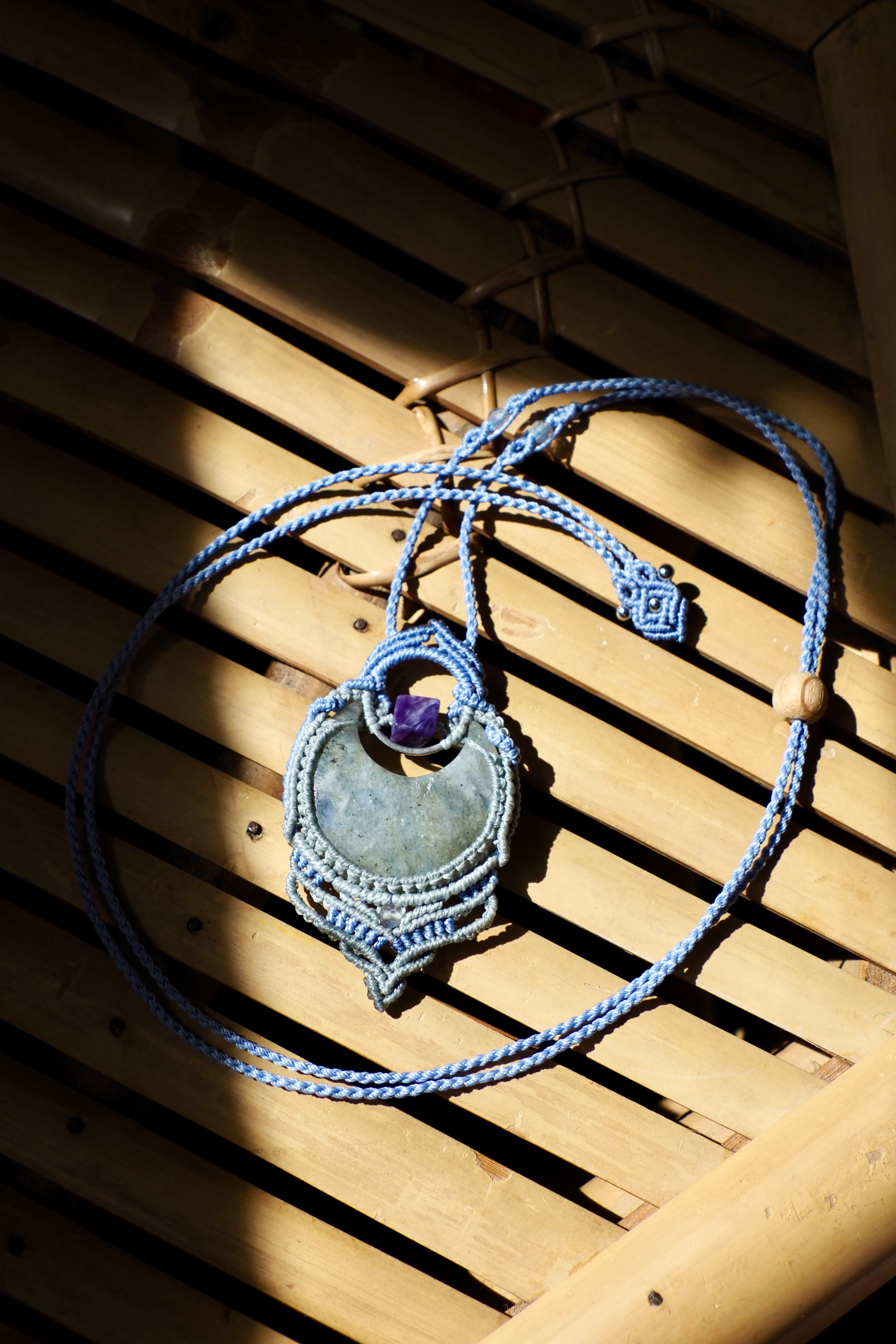 Labradorite Moon Necklace