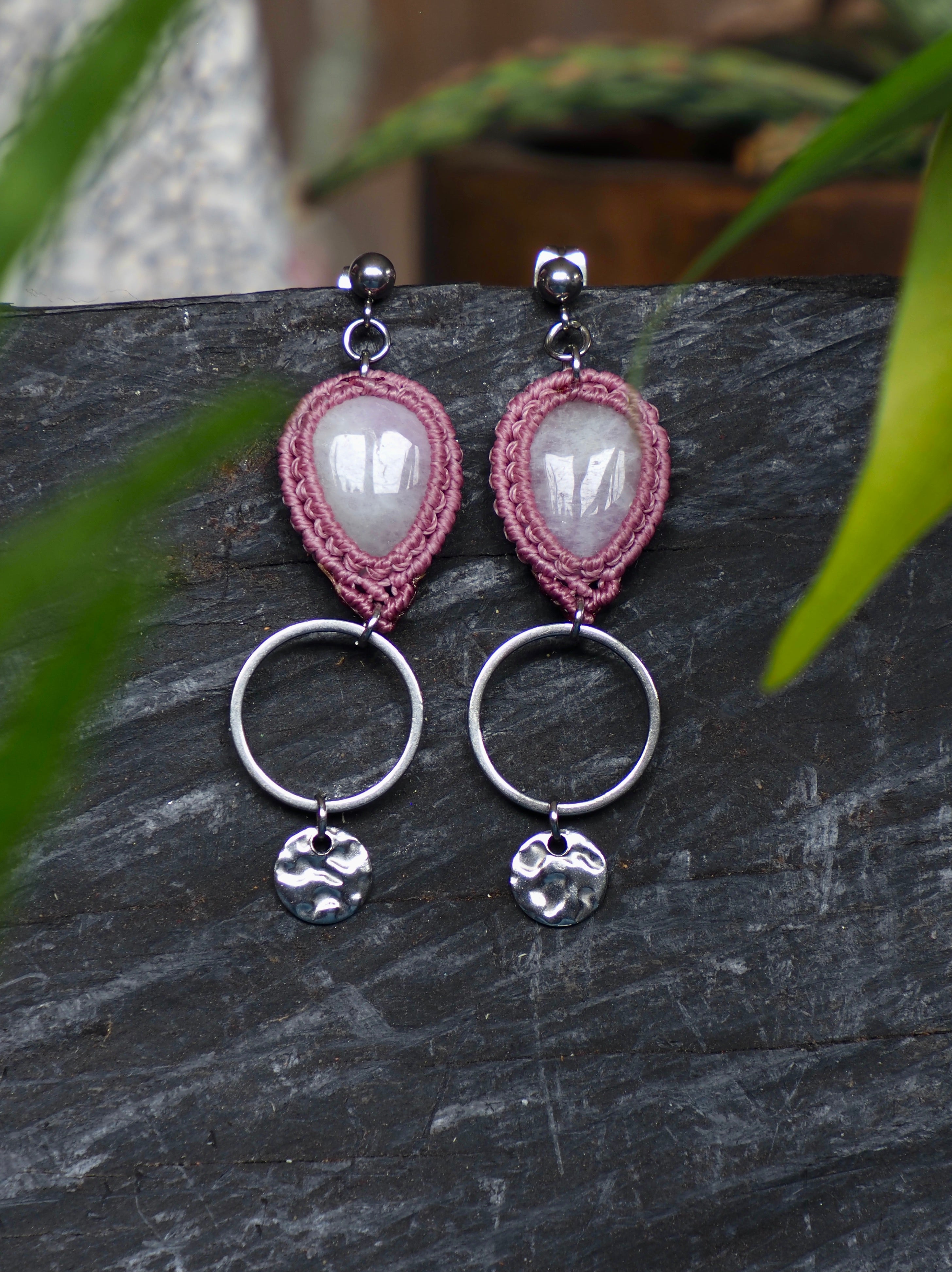 Pink Kunzite Earrings