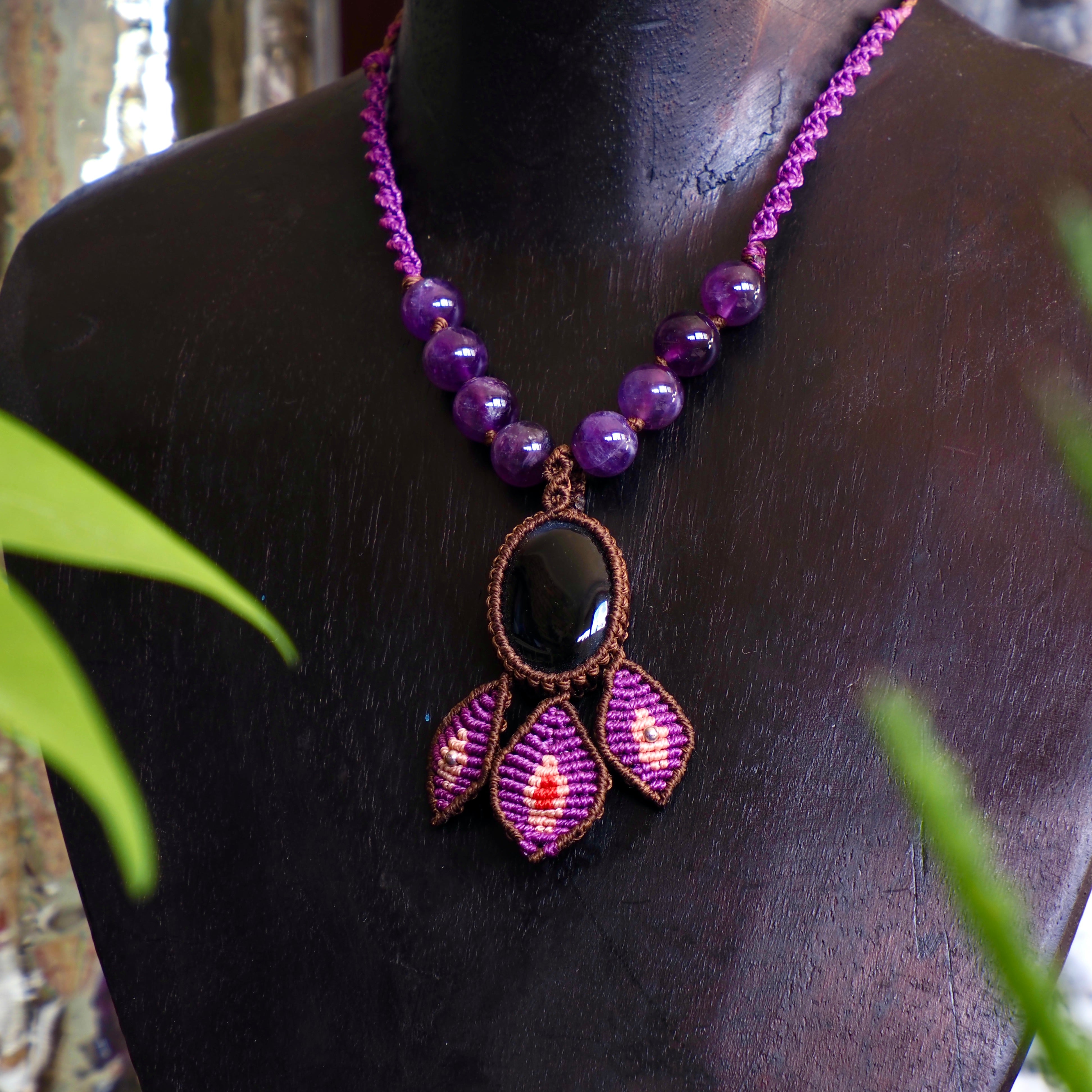 Purple Mayan Necklace