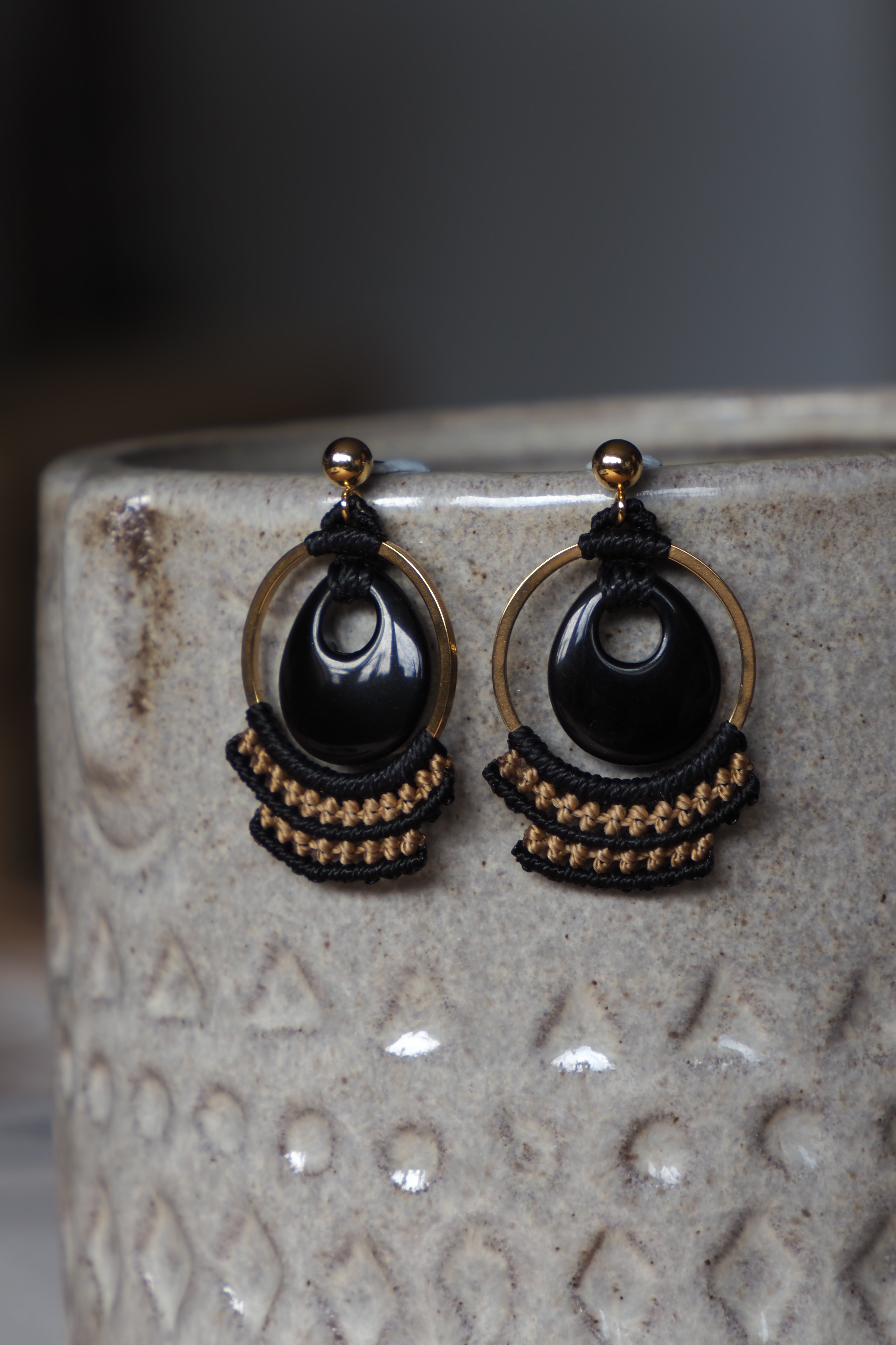 Onyx Eclipse Earrings