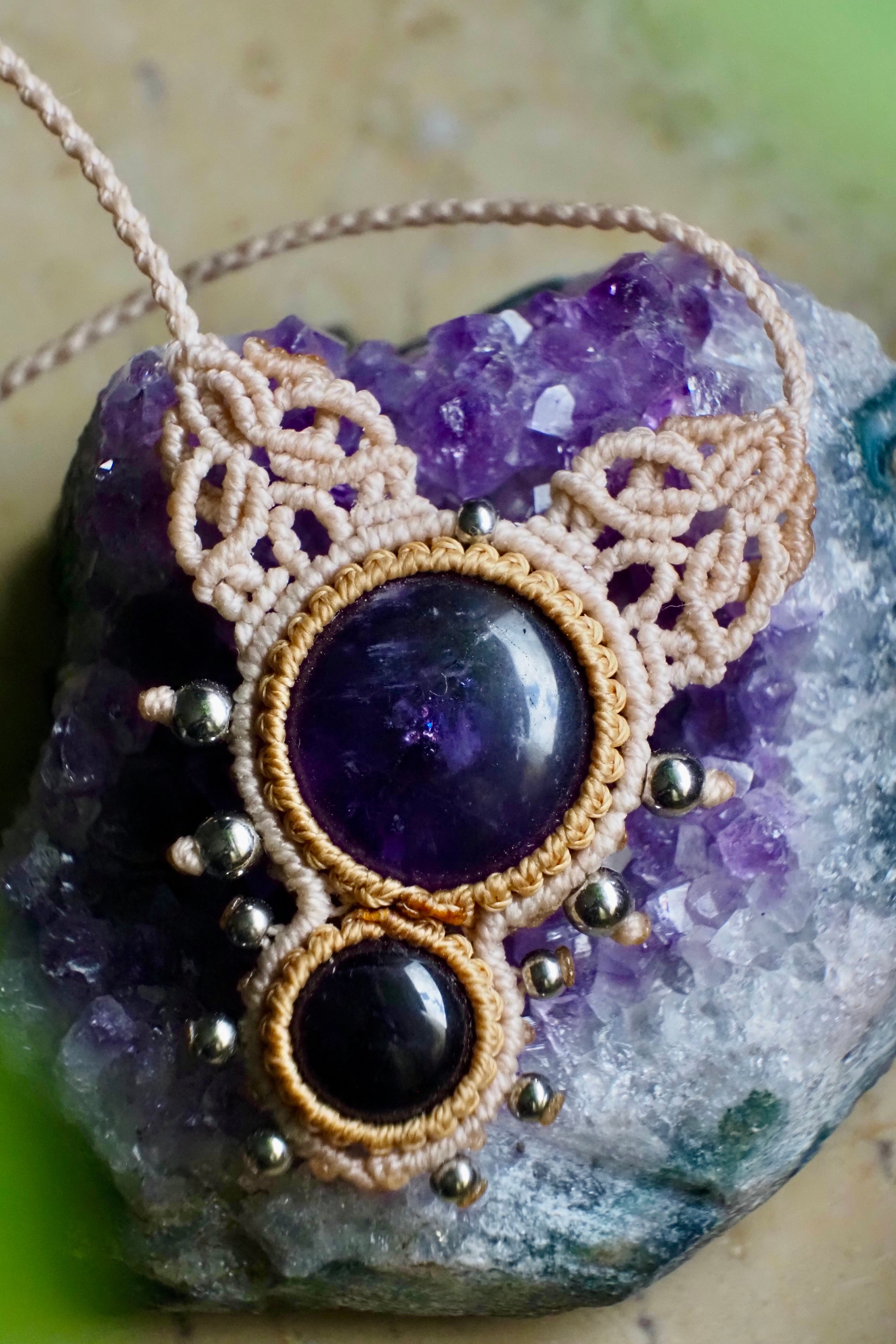 Amethyst Planets Necklace