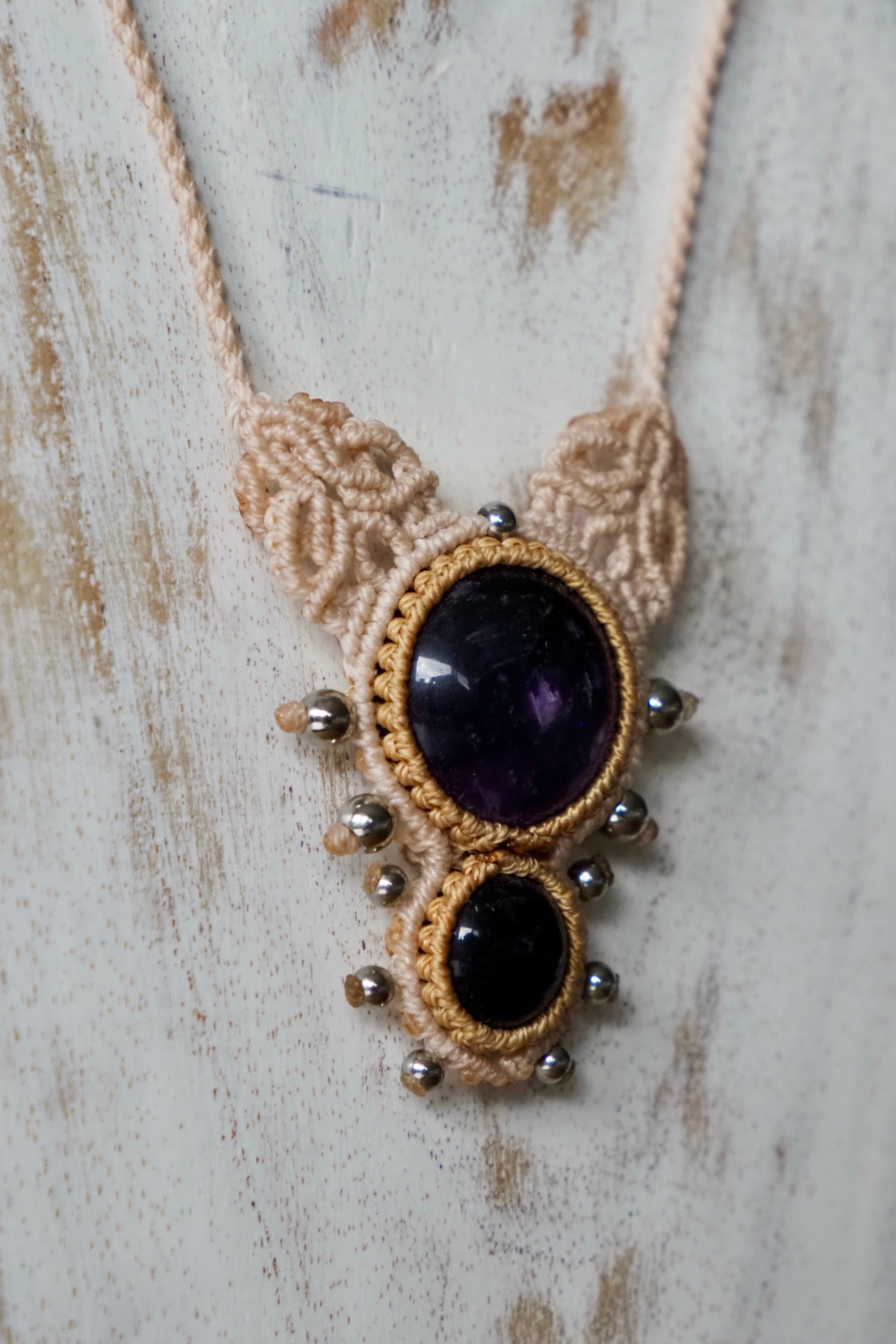 Amethyst Planets Necklace