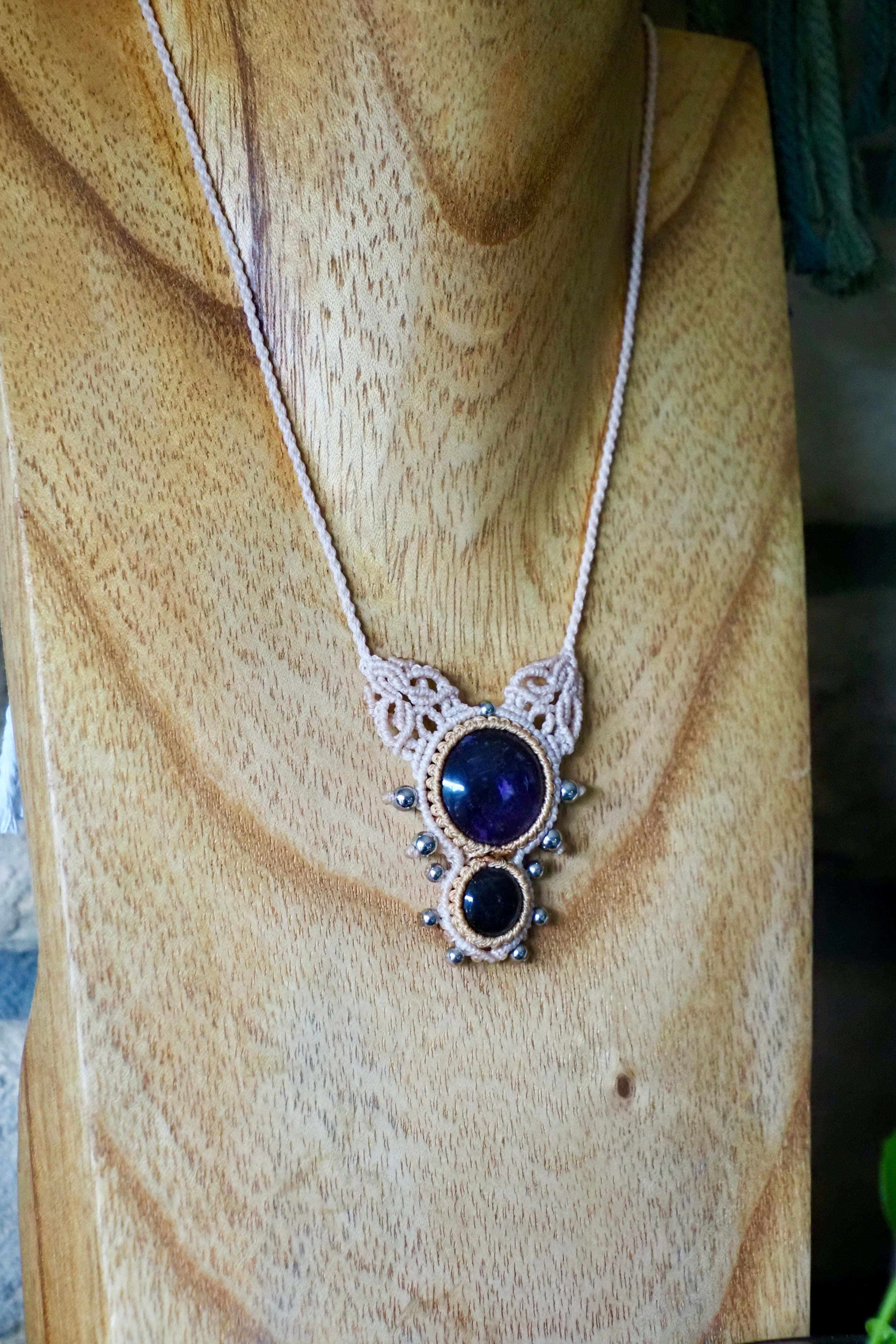 Amethyst Planets Necklace