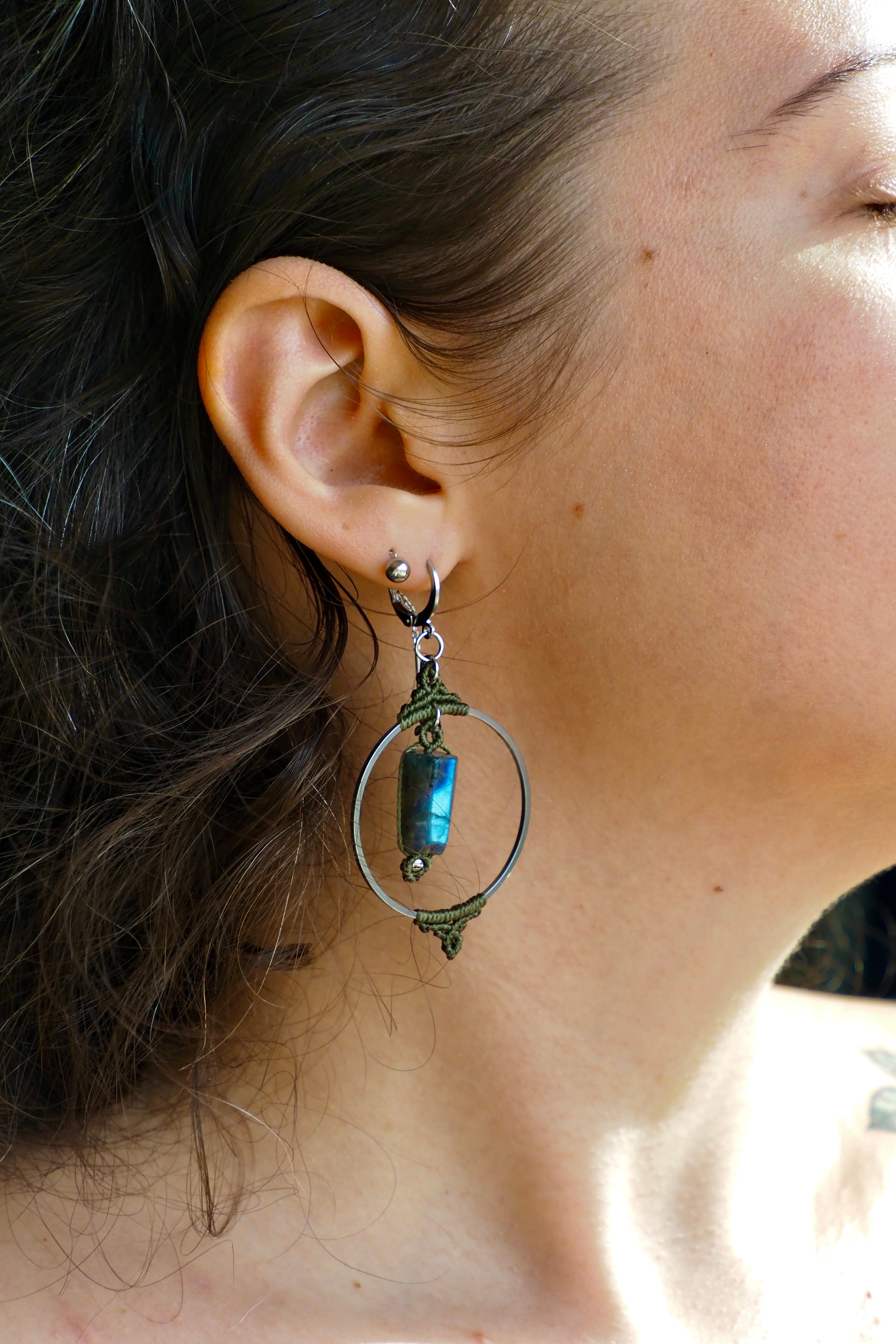 Labradorite Earrings